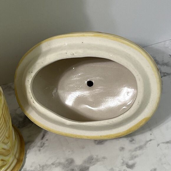 VTG 90s Italian Mediterranean Artichokes Ceramic Tall Pasta Canister Keeper - Picture 10 of 17